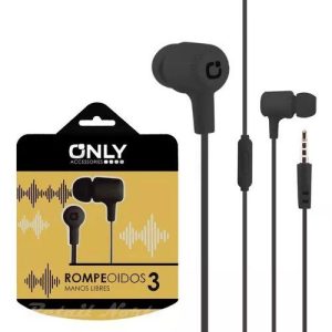 Auriculares Ro3 Only C/ Manos Libres (Excelente sonido) NEGRO