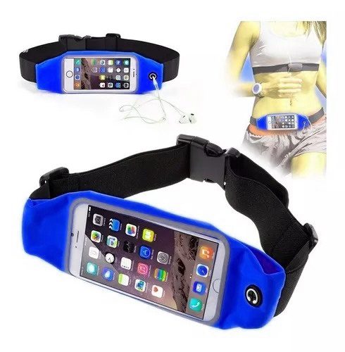 Riñonera Running Deportes Doble Lado Celular Otros &#8211; Azul