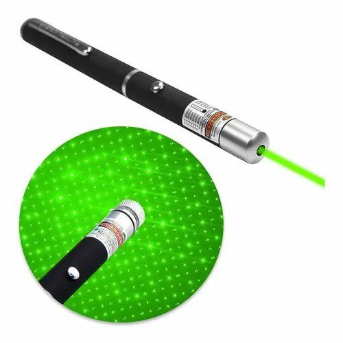 Puntero Grande 17Cm Laser Verde Potente Punto O Efecto + 2 Pilas AAA