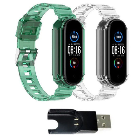 Reloj Smartwatch M6 Suono Transparente Color Verde Agua