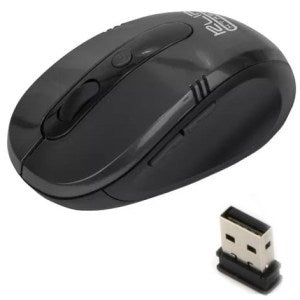 Mouse Inalámbrico 6 Botones Klip Xtreme/Time Usb 1600Dpi Blister Color Negro