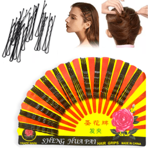 Invisibles Para Pelo X 48 Unidades En Blister 5,5 Cm de Largo Color Negro