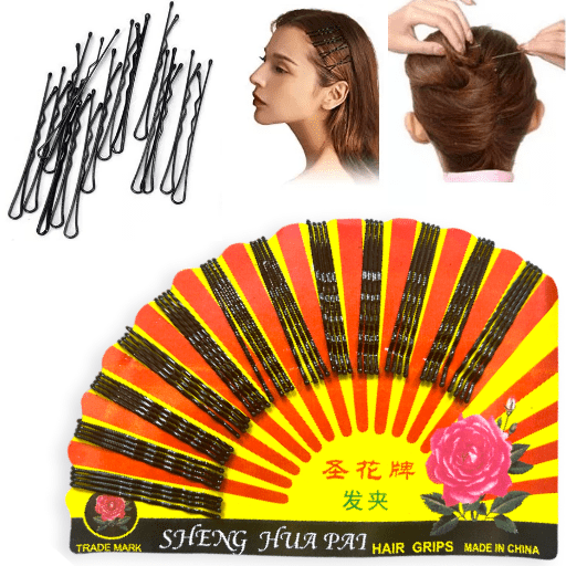 Invisibles Para Pelo X 60 Unidades En Blister 4 Cm de Largo Color Negro