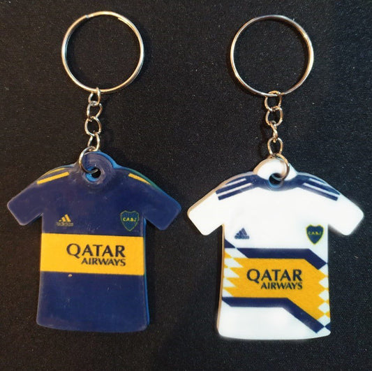 Llavero De Boca Remera Blanca