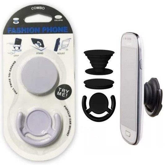 Pop Socket Rebatible  + Soporte. Controles celulares, etc  Color Blanco