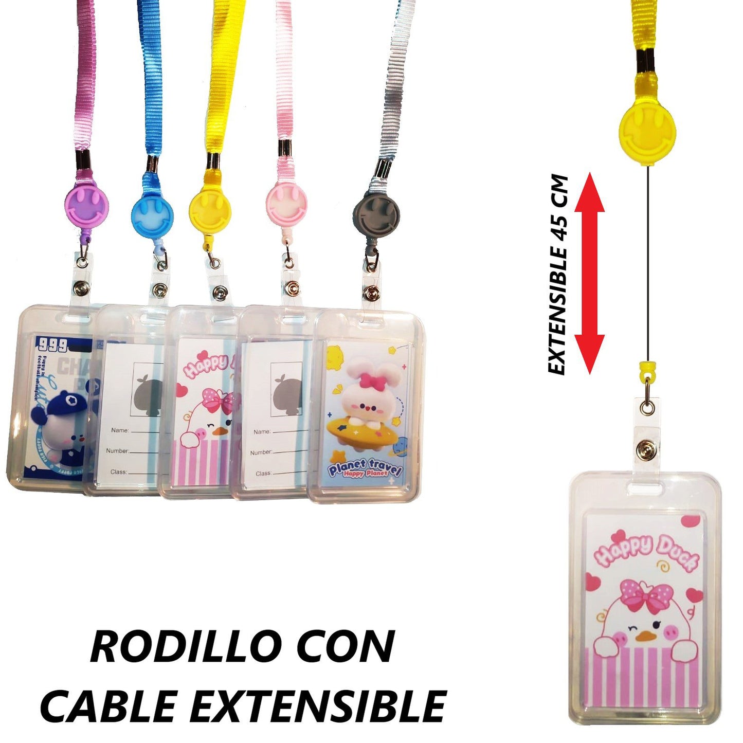 Porta Sube o Tarjetero de 50Cm Extensible Automatico Hasta 1 Metro