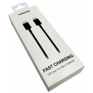 Cable Samsung Premium &#8220;Tipo C&#8221; a &#8220;Tipo C&#8221; Color Negro (Caja Blanca)