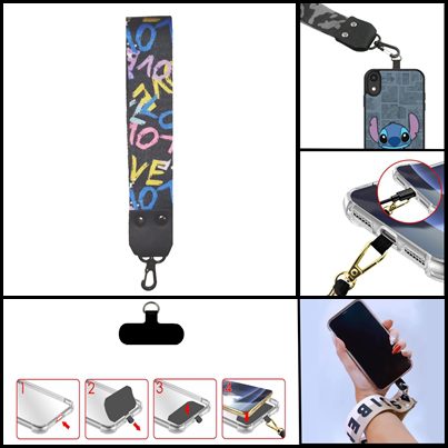 Colgante Universal De Mano Reforzada Para Celular/Llaves M5/D24 De 22 Cm X  4CM (Con Acople) Love 2