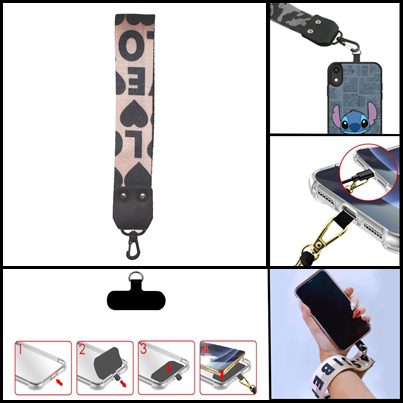 Colgante Universal De Mano Reforzada Para Celular/Llaves M5/D23 De 22 Cm X  4CM (Con Acople) Love 1