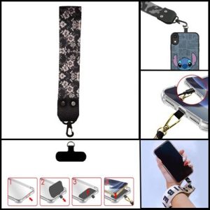 Colgante Universal De Mano Reforzada Para Celular/Llaves M5/D30 De 22 Cm X  4CM (Con Acople) Flores