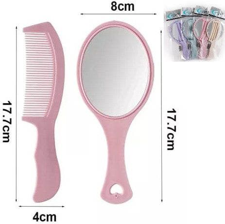 Pack Peine Y Espejo Colores
