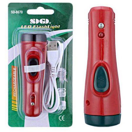 Linterna 11cm recargable + Led Uv