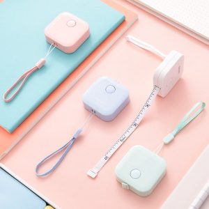 Cinta Métrica Flexible Retráctil Con Botón Y Correa 1,5M Para Costura Y Otros