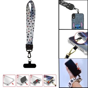 Colgante Universal De Mano Para Celular/Llaves M4/D3 De 24Cm (Con Acople) Corazón 3