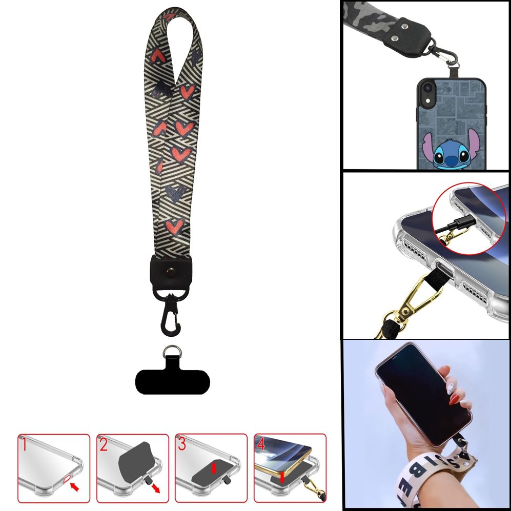 Colgante Universal De Mano Para Celular/Llaves M4/D5 De 24cm  (Con Acople) Corazón 5