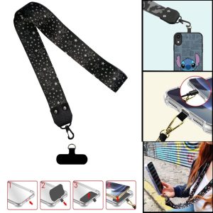 Colgante Universal De Celular/Llaves M5/D2  Tira De 1 Metro X4cm (Con Acople) Estrellas 2