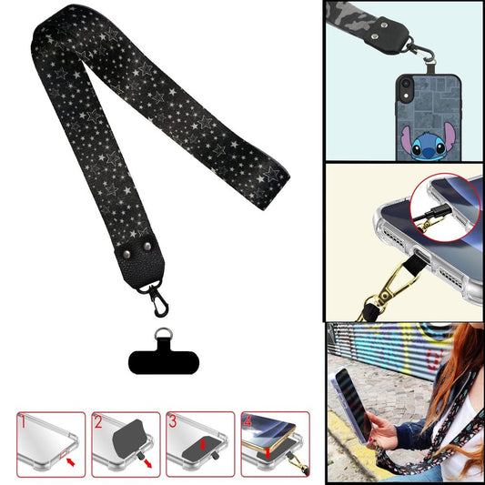 Colgante Universal De Celular/Llaves M5/D2  Tira De 1 Metro X4cm (Con Acople) Estrellas 2