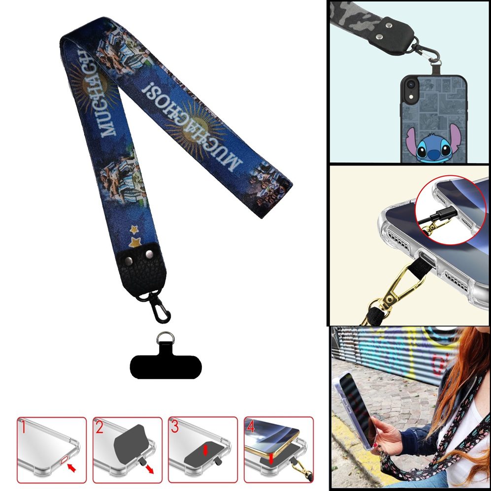 Colgante Universal De Celular/Llaves M5/D11 Tira De 1 Metro X4cm (Con Acople) Futbol Argentina