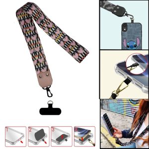 Colgante Universal De Celular/Llaves M5/D4  Tira De 1 Metro X4cm (Con Acople) Corazón 4