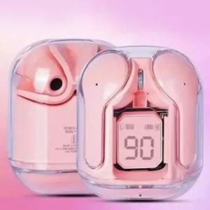 Auriculares Inalámbricos Bluetooth Led Auriculares Mini UPro + Cable Tipo C, Color Rosa