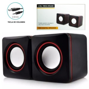 Parlante Pc Plug Y Usb Volumen 7X7Cm Color Negro