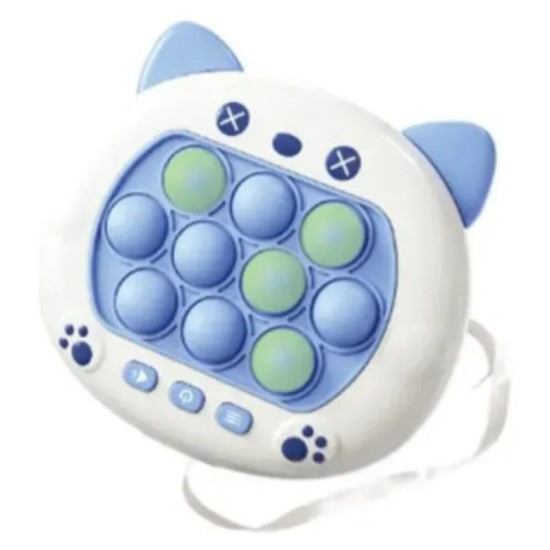 Pop It Juego Electrónico De Memoria Consola Con Luz Y Sonido Modelo Orejas Celeste