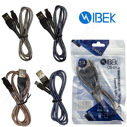 Cable Ibek Micro Usb 2.1 Color Blanco