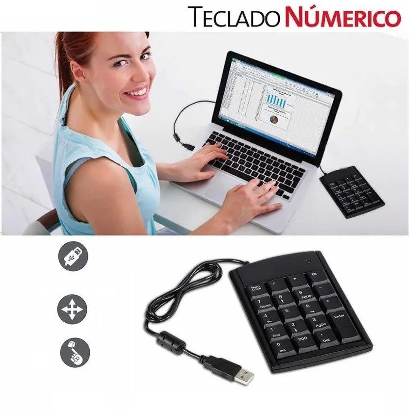 Teclado Usb Numerico Para Notebook, Pc Y Otros