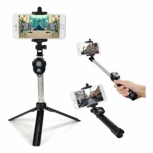 Palo Selfie Convertible En Tripode C/Bluetooth Control Baston Color Negro