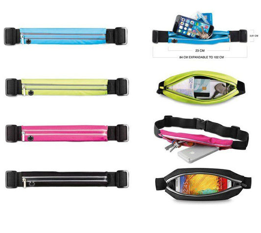 Riñonera Running Deportes Impermeable Neoprene Expandible Celular Color Rojo