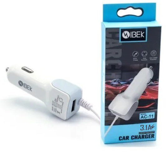 Cargador Auto Ibek Carga Rapida 12v 3,1 Salida Usb Y Cable Micro Usb V8