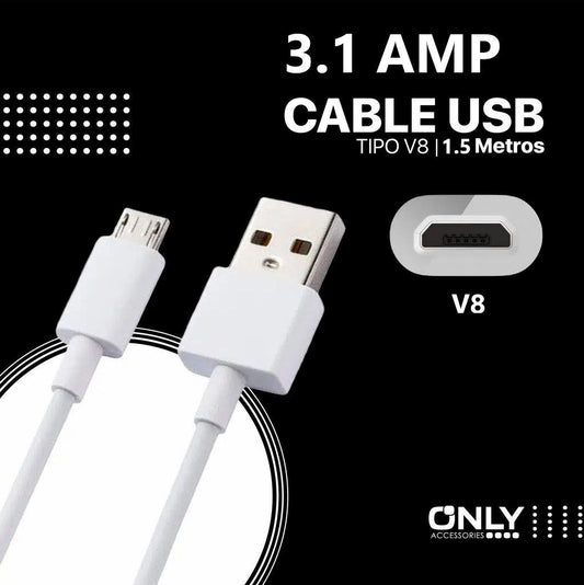 Cable Only 3,1amp Largo 1,5 Micro Usb C.Rapida