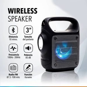 Parlante Con Linterna 3&#8243;  Kts Bluetooth Radio