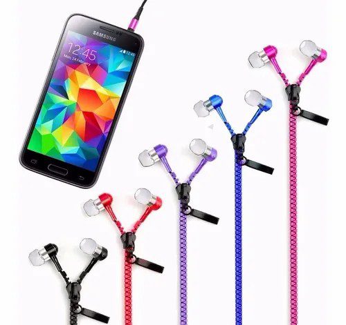 Auriculares Con Cierre Zipper Manos Libres Con Mic.