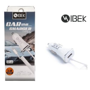 Cargador Auto Premium Ibek 12v 3.1 Salida Usb Y  Tipo C