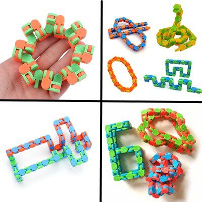 Juguete Fidget Wacky Track 18 Piezas Con Ruido Click Encastrable