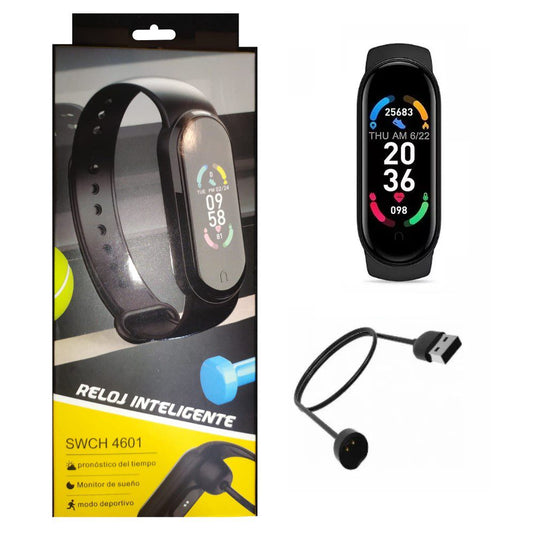 Reloj Smartwatch Fitpro Smartband SWCH Con Cable Magnético &#8211; Malla Azul