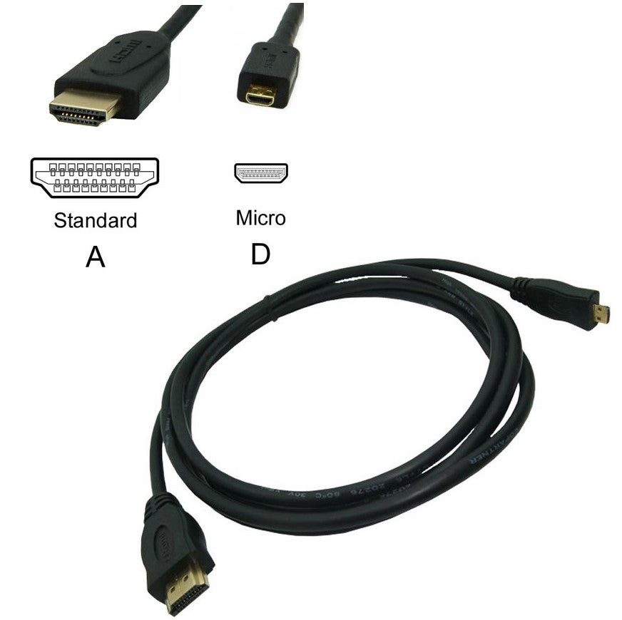 Cable Hdmi A Micro Hdmi 3 Metros Notebook Tablet televisores