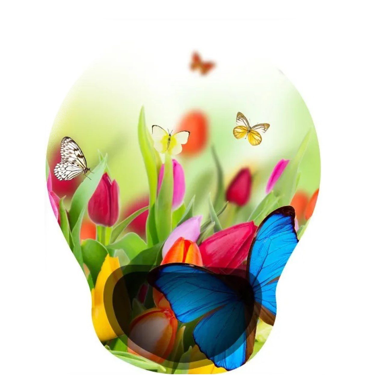 Mouse Pad Apoya Muñeca Gel Diseño Flores