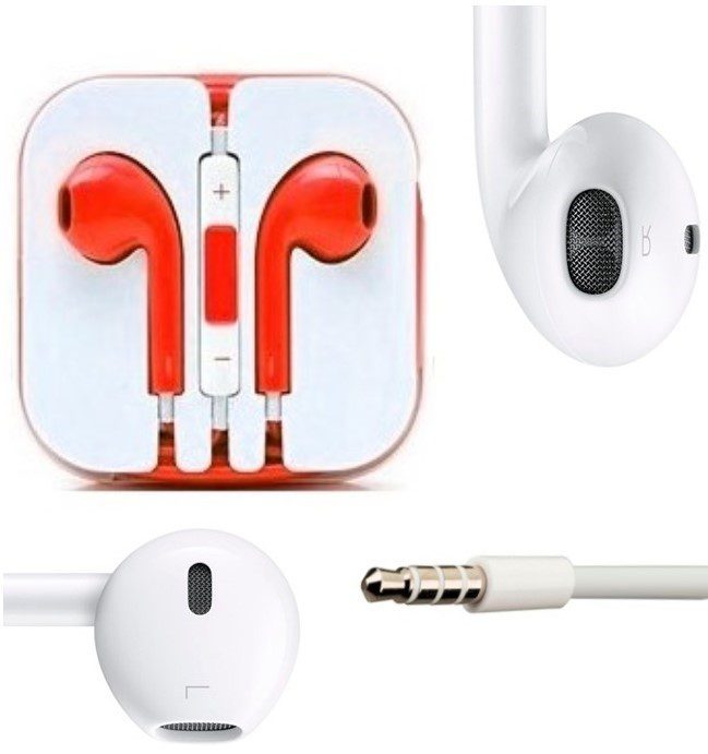 Auricular Caja Acrilico Rojo Crema 3b C/Mic