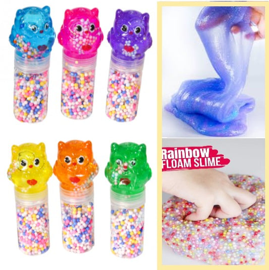 Slime + Pelotitas Animalitos Rainbow Floam Slime Juguete 13x5Cm 2 Compartimientos
