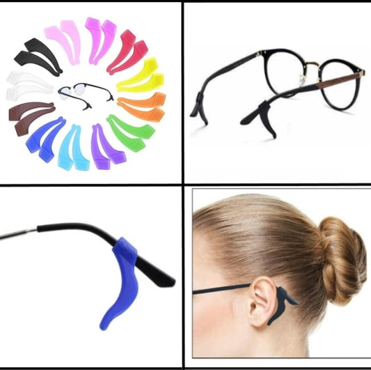 Par De Ganchos Antideslizantes Universales para Anteojos Color Violeta