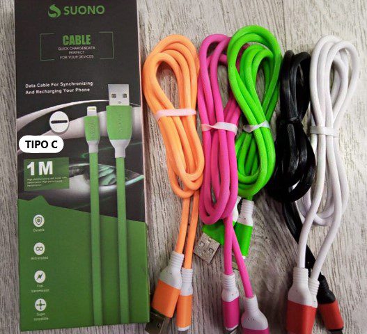Cable Suono &#8220;Tipo C&#8221; 2.1 Fluor Verde