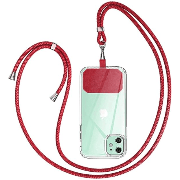 Correa Mod1 Colgante Universal Para Colgar En Funda De Celular Regulable Color Rojo