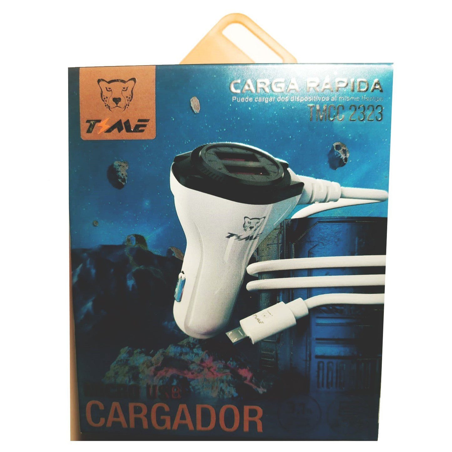 Cargador Auto TIME 12v 3,1 Salida 2 Usb Y Cable Micro Usb V8