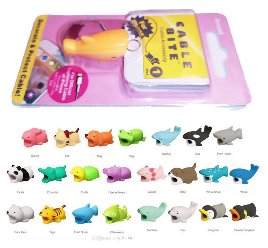 Protector Come Cable Tiburón Amarillo