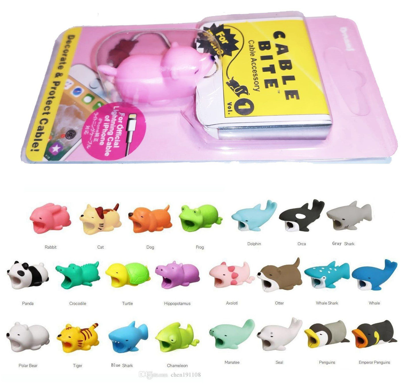 Protector Come Cable Perro Rosa