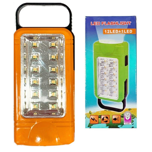 Linterna Eco Plastica 3 Pilas AA Panel 12 Led + 1 Led Frente