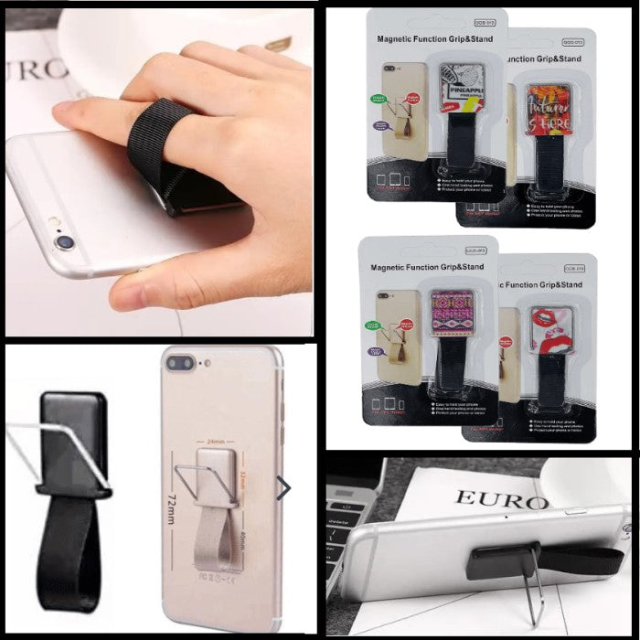 Anillo Tipo Ring Soporte Con Correa Y Metal Plegable Diseños Varios