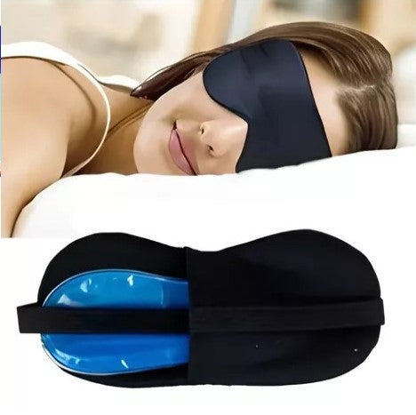 Máscara Antifaz Relajante De Gel Frío-calor Para Dormir Color Negro